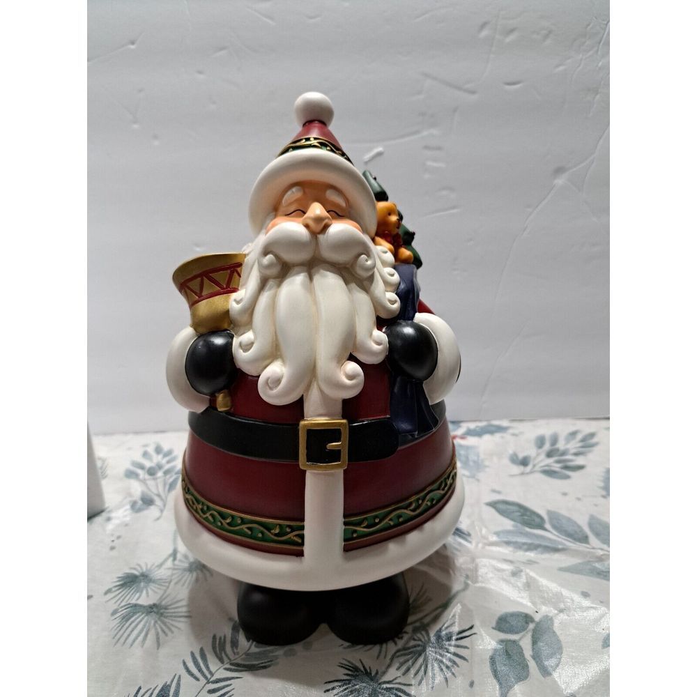 Santa with Bell and‎ Bag of Toys Christmas  Costco 10" NEW